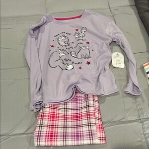 Wonder Nation Lavender and Pink Pajama Set